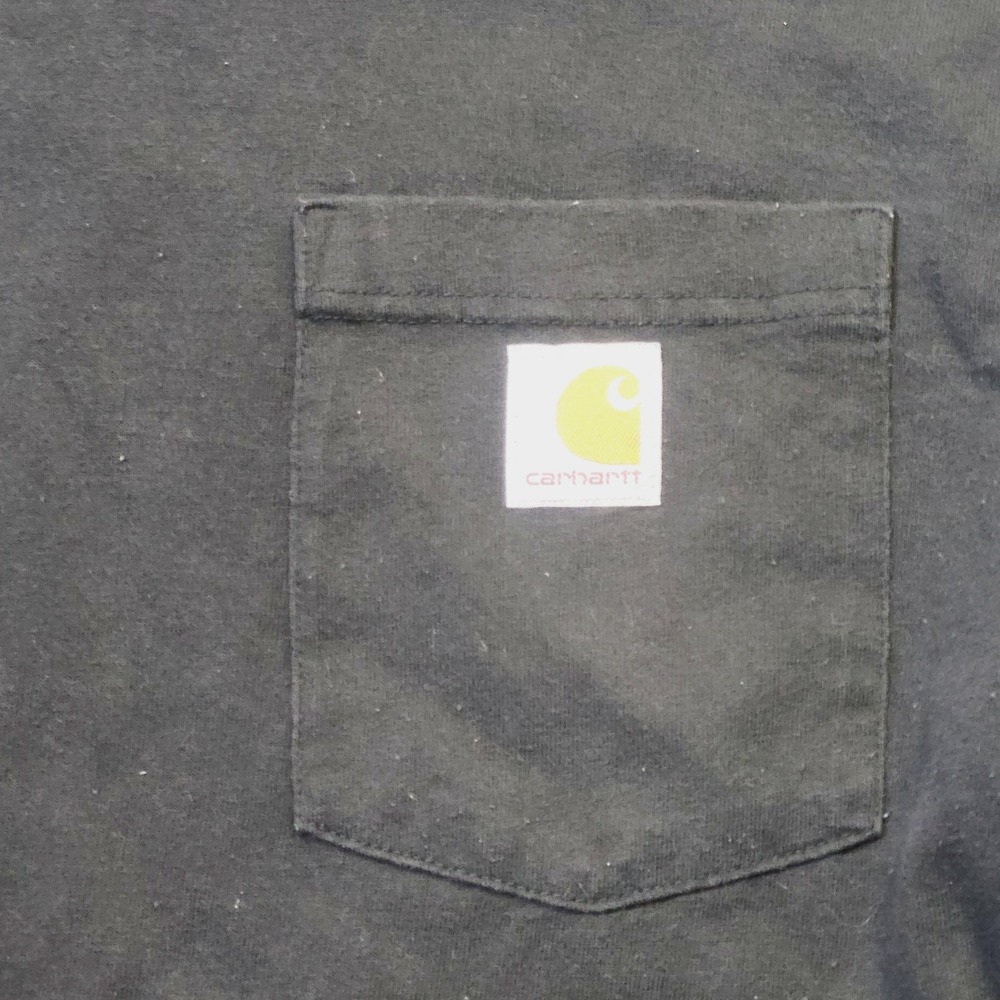 Carhartt Mens Loose Fit Long Sleeve Pocket T-Shirt Black Size XL - Picture 2 of 10